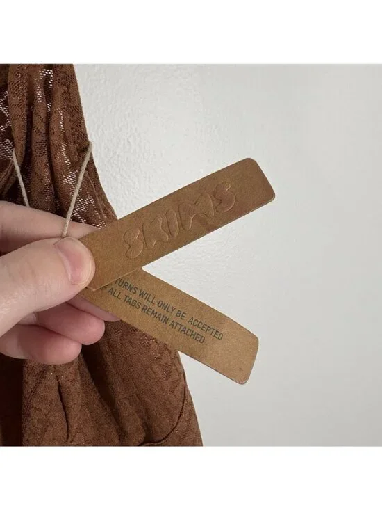 SKIMS Women Plus Size 3X Brown Metallic Logo Mesh Foil Mini Slip Cami Dress NWT - Picture 6 of 10